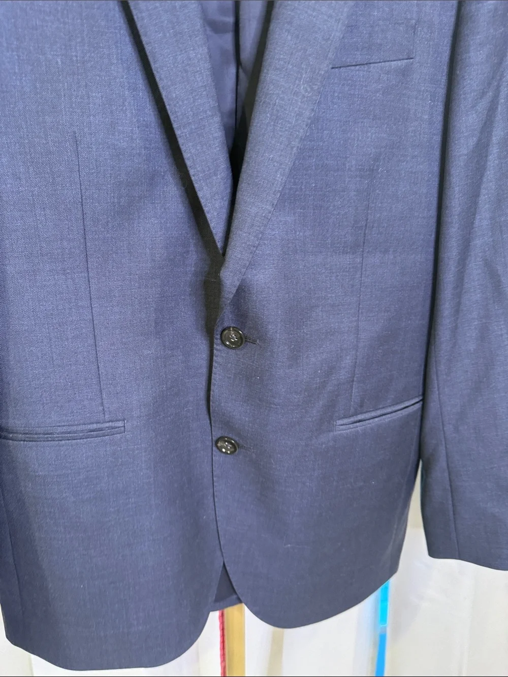J Crew Ludlow Suit Jacket 38 Tollegno 1900 Fabric Double Vent Cotton Pique
